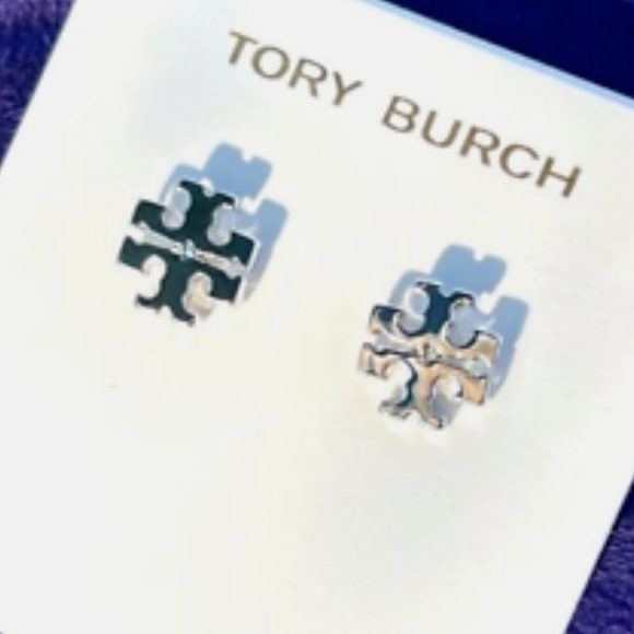 Tory Burch kira stud earrings silver new - Picture 5 of 10